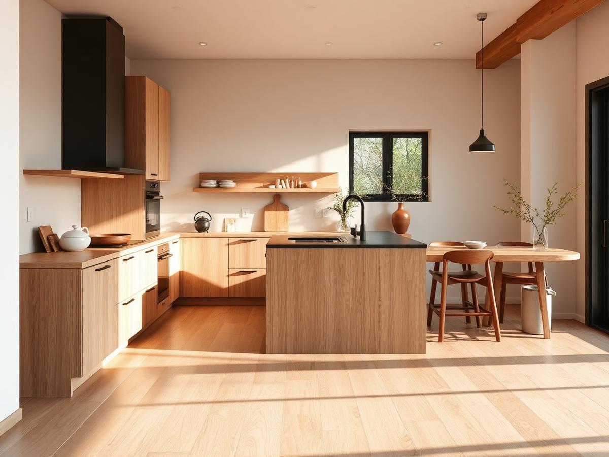 Installed hardwood floor